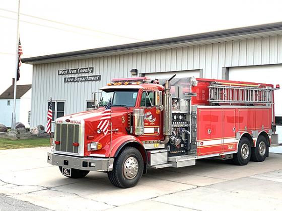 The West Iron County Fire Department's new fire truck.
