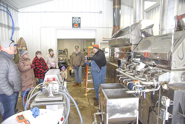 Ken Willis, from Willis Family Maple Farm, welcomed community members for an open house on March 26 to learn how real maple syrup is made. He gave a tour and explained how the process works from start to finish using the farm’s state-of-the-art equipment and techniques. The Maple Farm is located in Iron River and their 100% pure maple products are harvested from the sap of the sugar maple tree, certified organic and all natural.