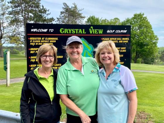 Terri Dziubinski had a hole in one during ladie’s golf day on June 2 on hole 3. Congratulations! Pictured are, from left, Teresa Flood, Terri Dziubinski and Beth Nelson. (submitted photo)