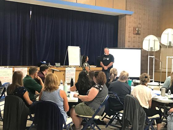 Teachers with the West Iron County School District attended professional development training on Aug. 23 as part of the “Capturing Kids Hearts” K-12 educational course. The program focuses on addressing behavioral and disciplinary issues by trying to create stronger connections between students and their schools, with an emphasis on social and emotional well-being. 