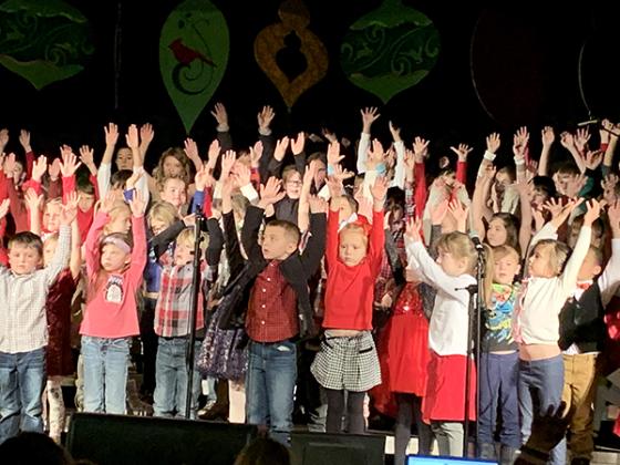 Kindergarten through fifth grade students from West Iron County decked the halls for their annual Christmas programs on Dec. 1 at the Windsor Center auditorium. The students sang familiar Christmas tunes while family and friends enjoyed the show. (submitted photo)