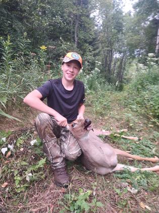 Wyatt Stepp, son of Sam Stepp, got his first deer on Saturday Sept. 9. It was his 14th birthday and he got it during the youth hunt hosted by Wildlife Unlimited of Iron County. 