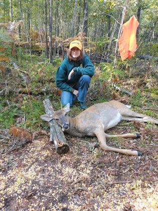 Lillian Warren-Peryam, 12 years old shot her first deer on Sept. 9 during the youth hunt. It only took one shot with her .243 to drop it where he stood.