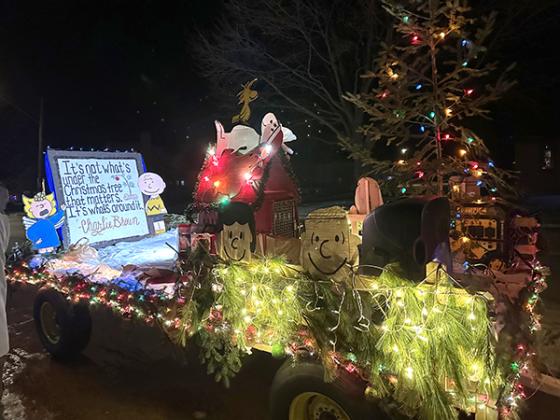 WIC School staff placed first in the ‘Non Commercial’ category with their Peanuts theme float. Submitted photo.
