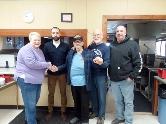 The Crystal Falls Senior Center expresses a grateful thank you to the CoVantage Credit Union for their recent generous donation. Pictured are, from left, Deb Divoky (Secretary), Joseph Parker (Crystal Falls CoVantage Credit Union Manager), Duane Lortie (trustee), Dave Borsch (Vice President) and Scott Griffon (trustee). Thank you to the Crystal Falls Community for your full support. Submitted photo.