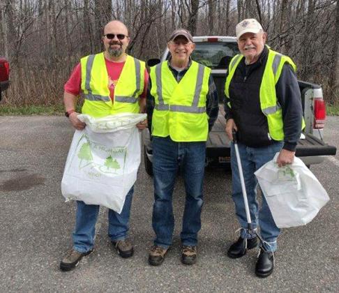 Volunteering were, from the left, Grand Knight Mark Stauber, Chairman Tim Peruzzi and Robert Remondini. (Not pictured is Dennis Cerney, Photographer) (Submitted photo.)