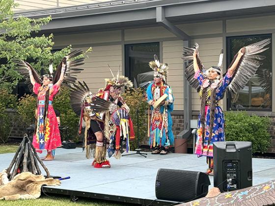 The Woodland Sky Native American Dance Company performs at LVDH’s fifth annual health fair. (submitted photo.)